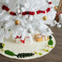 Handmade Christmas Tree Skirt in Felt - Greenery Border on Cream - 36"/60"/72" - ARCADIA HOME